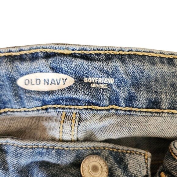 Old Navy Boyfriend Midrise Stella Straight Leg Jeans Womens 16 Blue - Picture 4 of 7